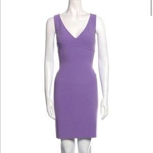 Michael Kors Purple Sleeveless Wool Mini Dress